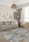 Gray rug for living room.