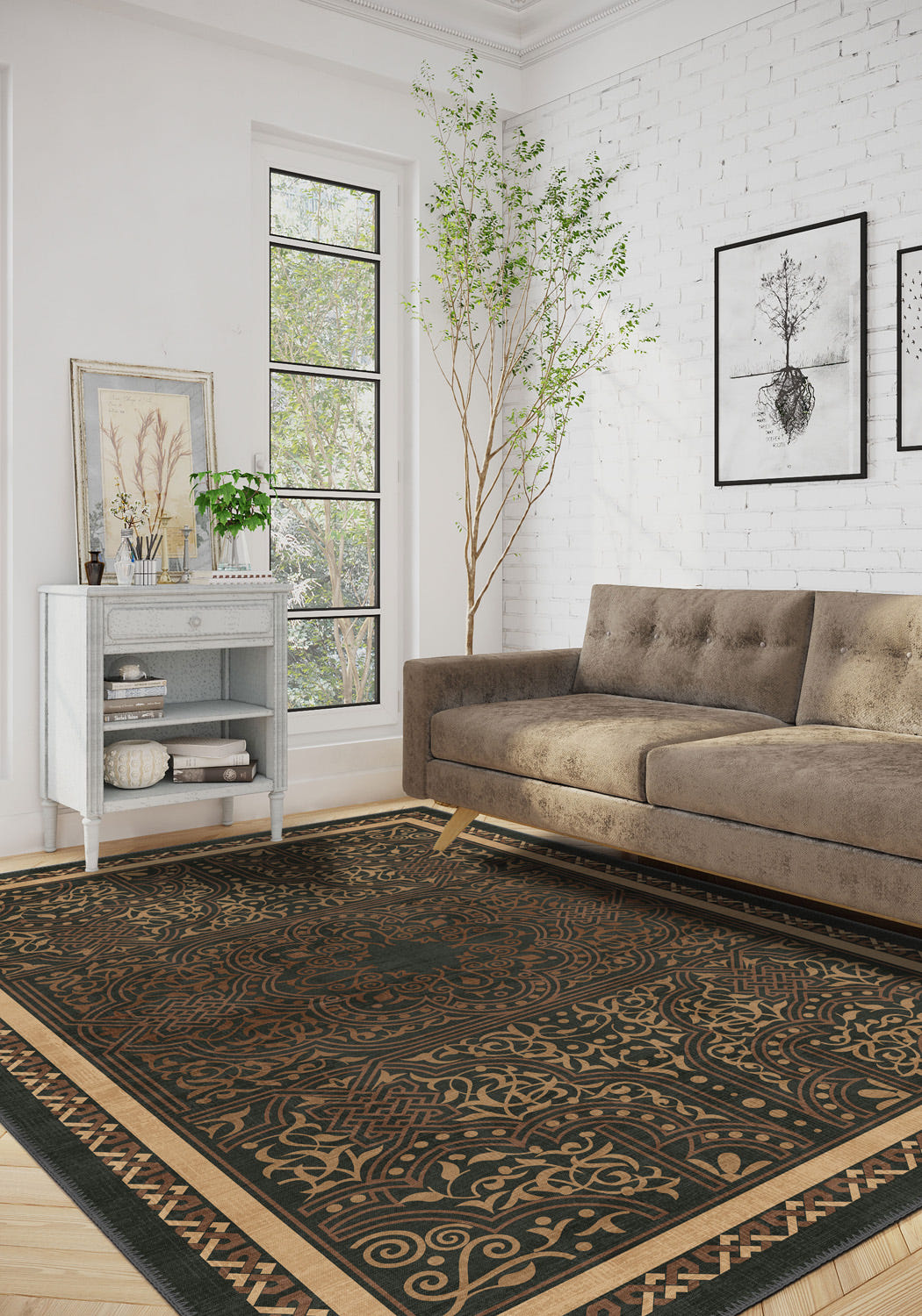 Ronan Earthy Ornamental Rug