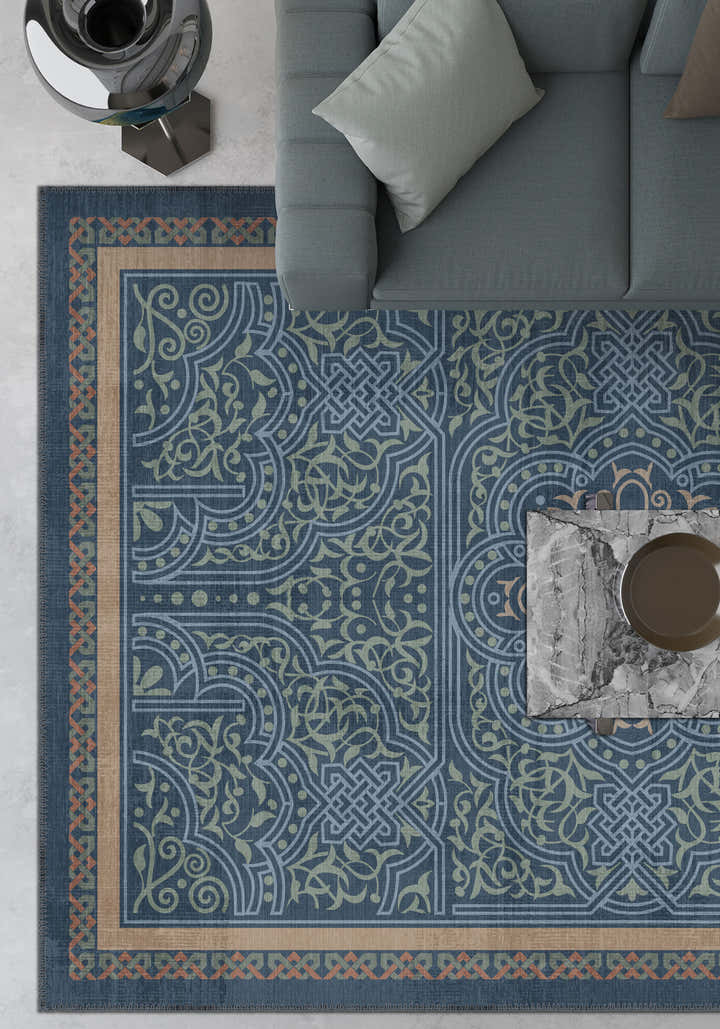 Ronan Blue Celtic Rug