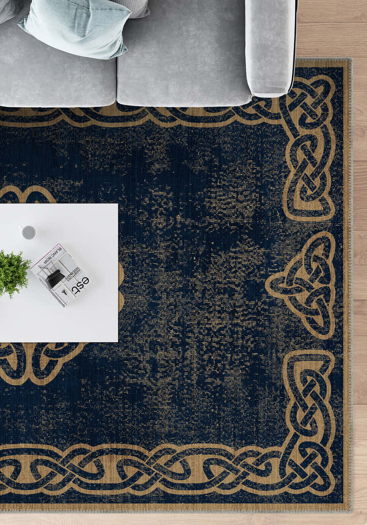 Sorin Dark Navy Celtic Rug