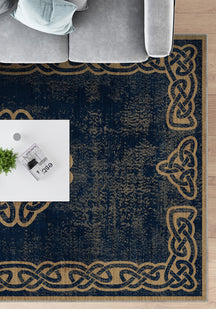 Sorin Dark Navy Celtic Rug
