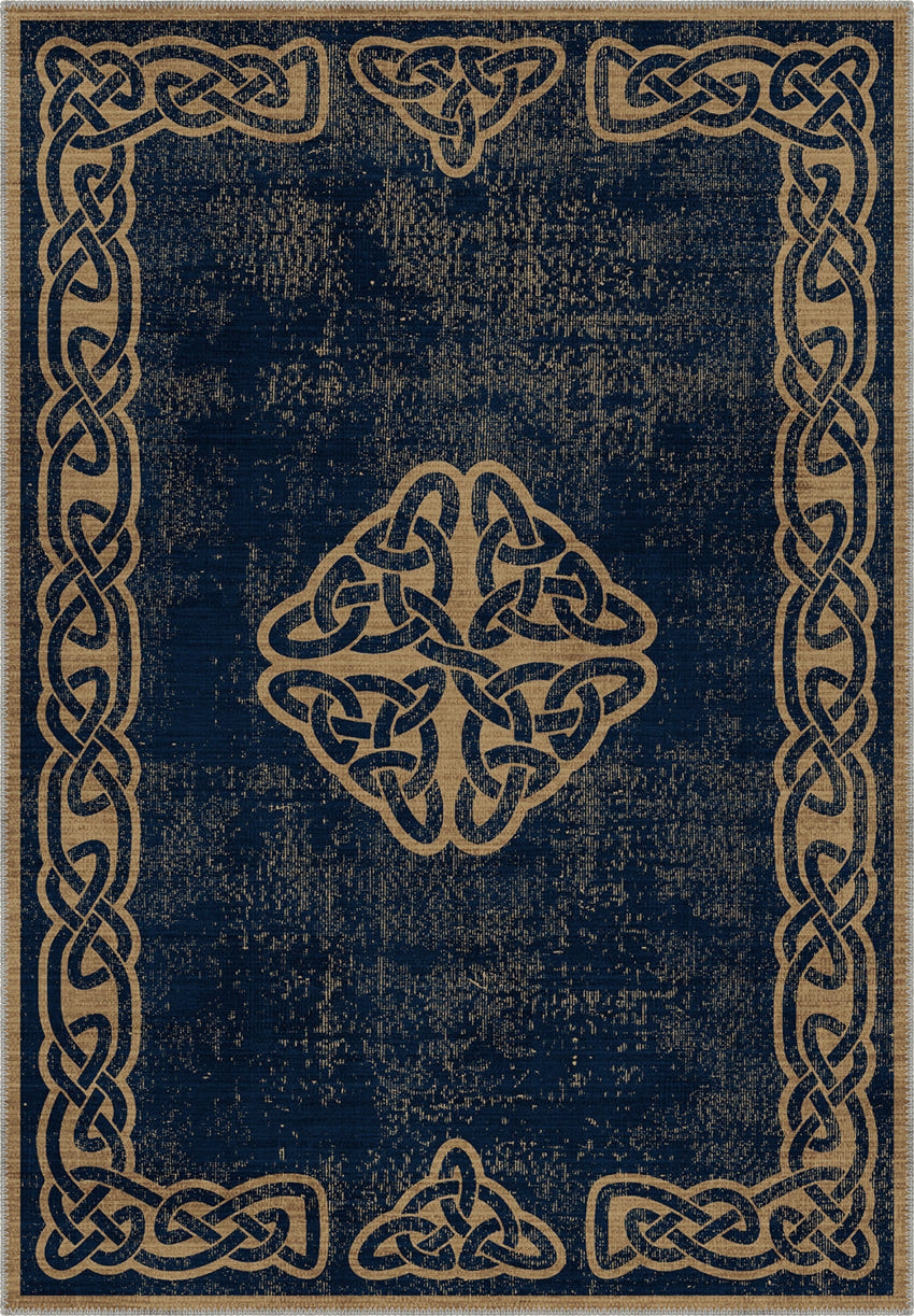 Sorin Dark Navy Celtic Rug