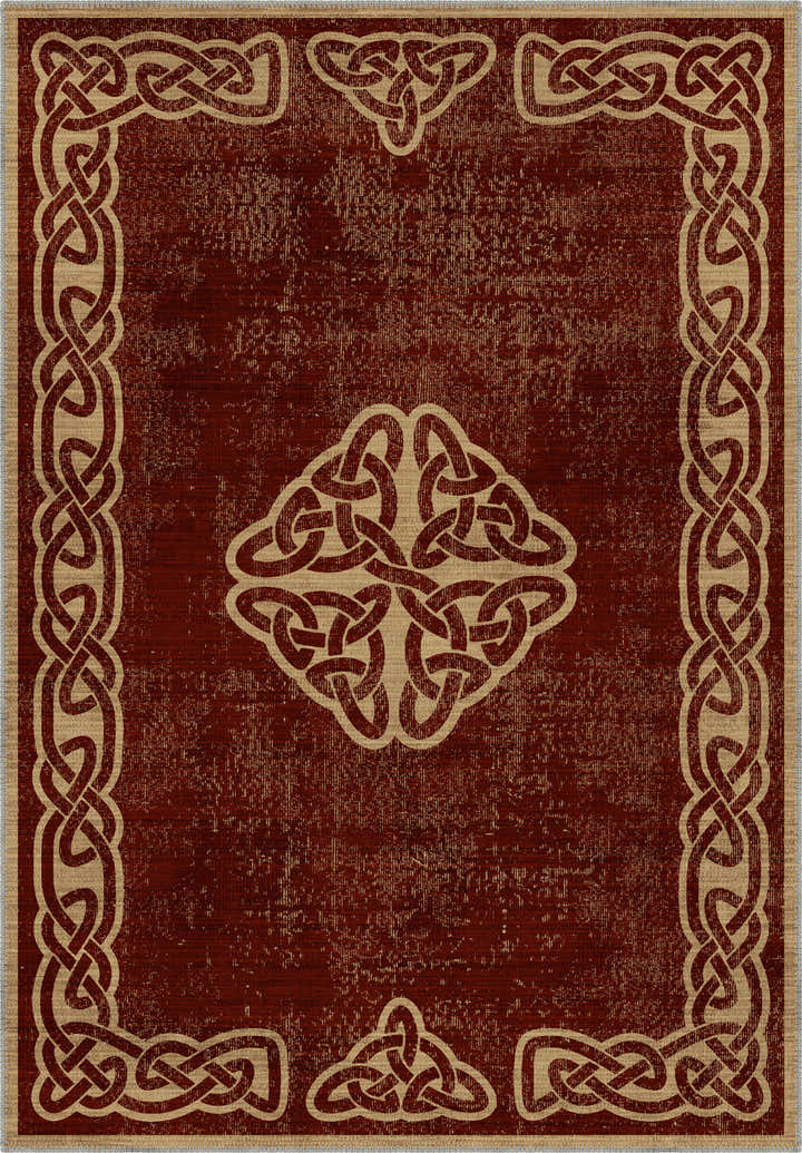 Sorin Celtic Burgundy Rug