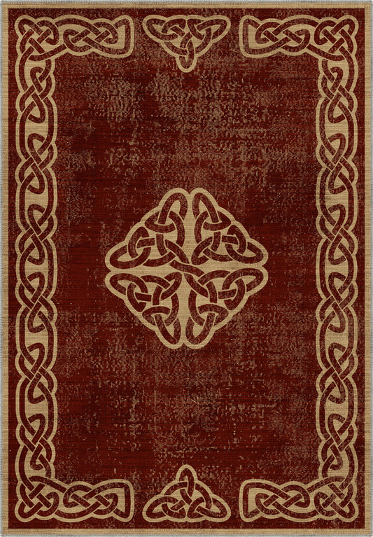 Sorin Celtic Burgundy Rug
