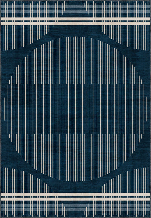 Nathan Blue Modern Rug