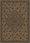 Brown hessian rug, rustic rug.
