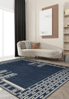 Kora Navy Scandi Rug