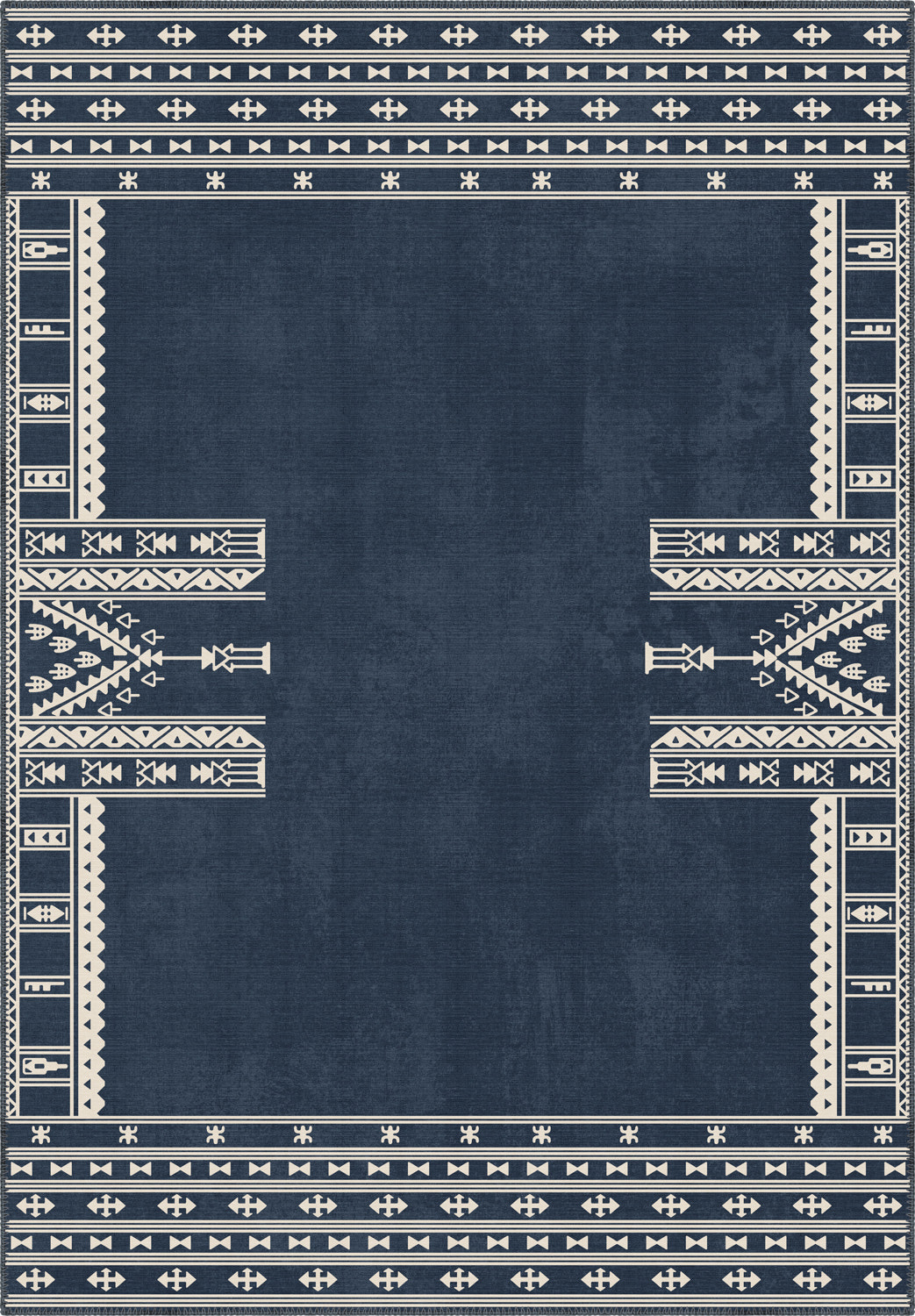 Kora Navy Scandi Rug