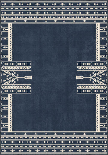 Kora Navy Scandi Rug