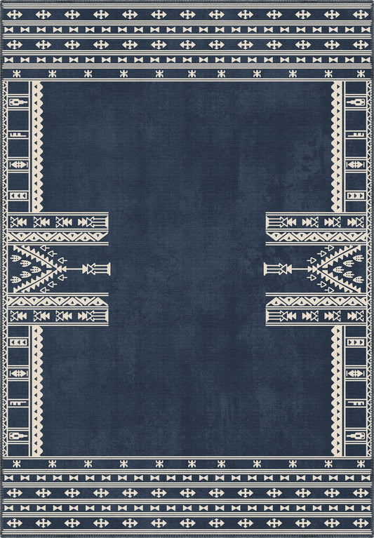 Kora Navy Scandi Rug