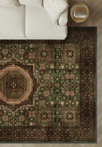 Yasmin Deep Green Mamluk Rug
