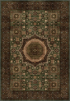 Yasmin Deep Green Mamluk Rug