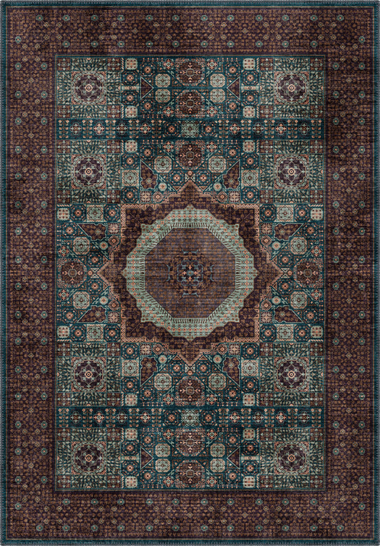 Yasmin Teal Mamluk Rug