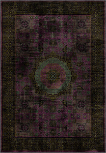 Dark purple vintage Persian rug.