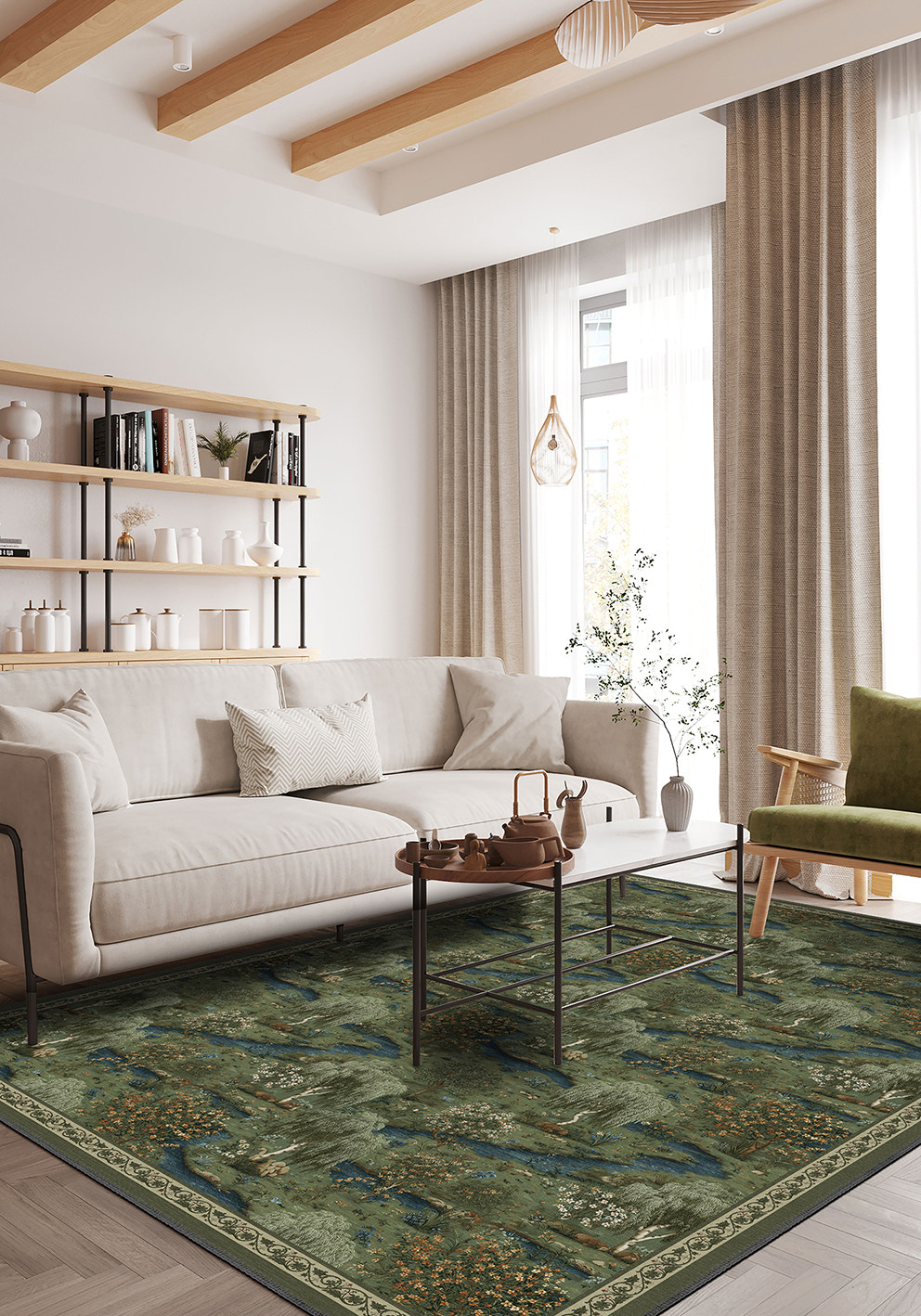 Elowen Forest Washable Rug