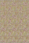 Olive green paisley rug for living room.