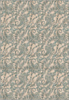 Cream teal paisley rug for living room.