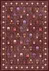 Burgundy Floral rug for living room.