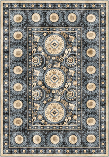 Blue ethnic rug for living room.