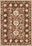 Bohemian terracotta rug with suzani motifs.