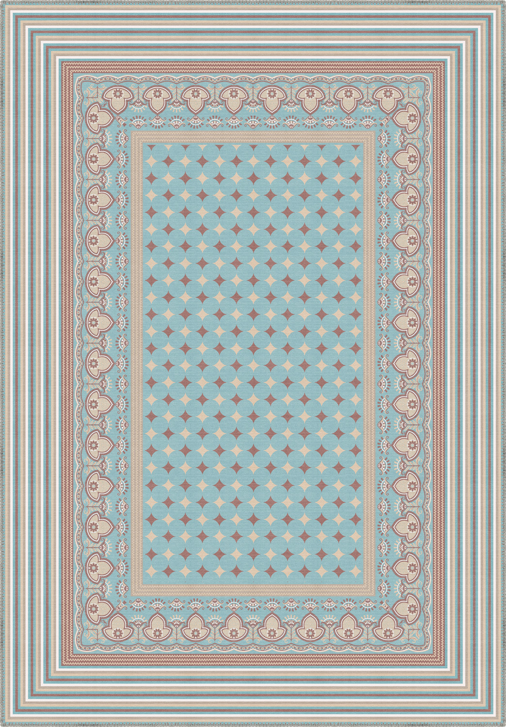 Eclectic pastel rug