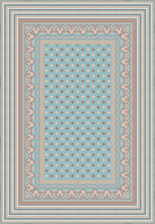 Eclectic pastel rug