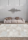 Modern striped rug for living room.