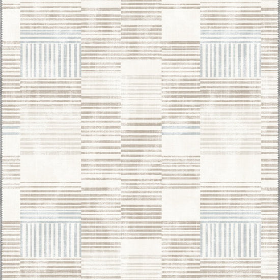 Modern minimalist rug in cream tones.