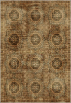 Brown Mamluk rug for living room.