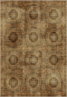 Brown Mamluk rug for living room.