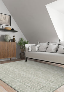 Vincent Geometric Soft Green Rug