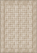 Geometric rug in sand, beige and brown tones