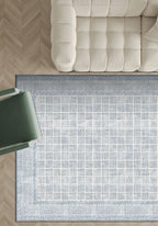 Vincent Geometric Blue Rug