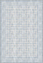 Geometric light blue rug for living room.