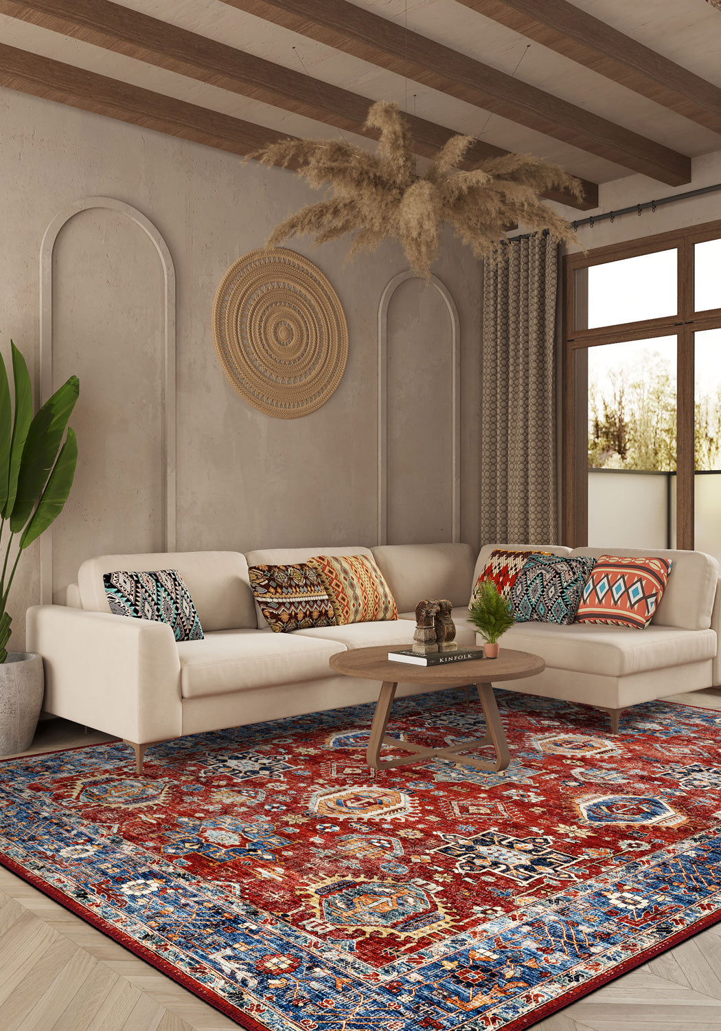 Roven Red Kazak Rug