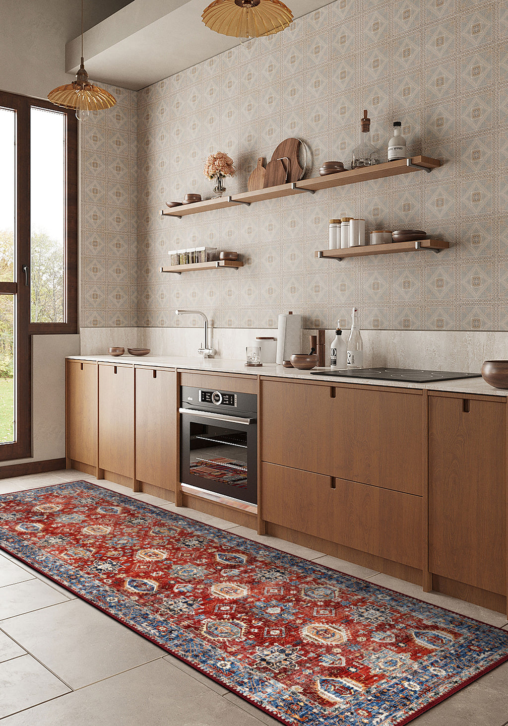 Roven Red Kazak Rug
