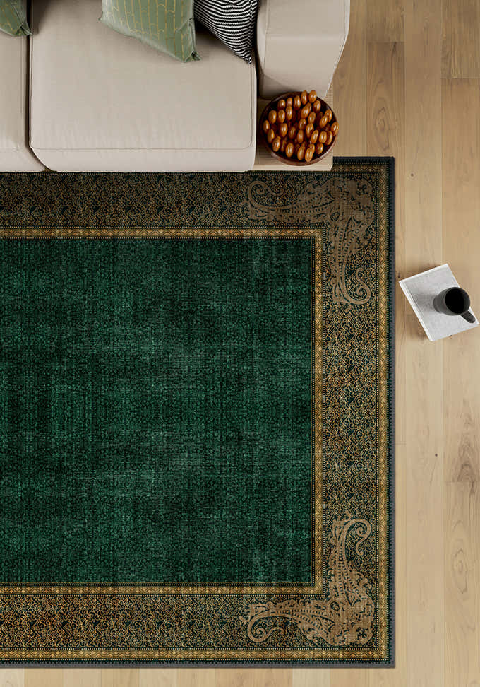 Sultana Green Victorian Rug