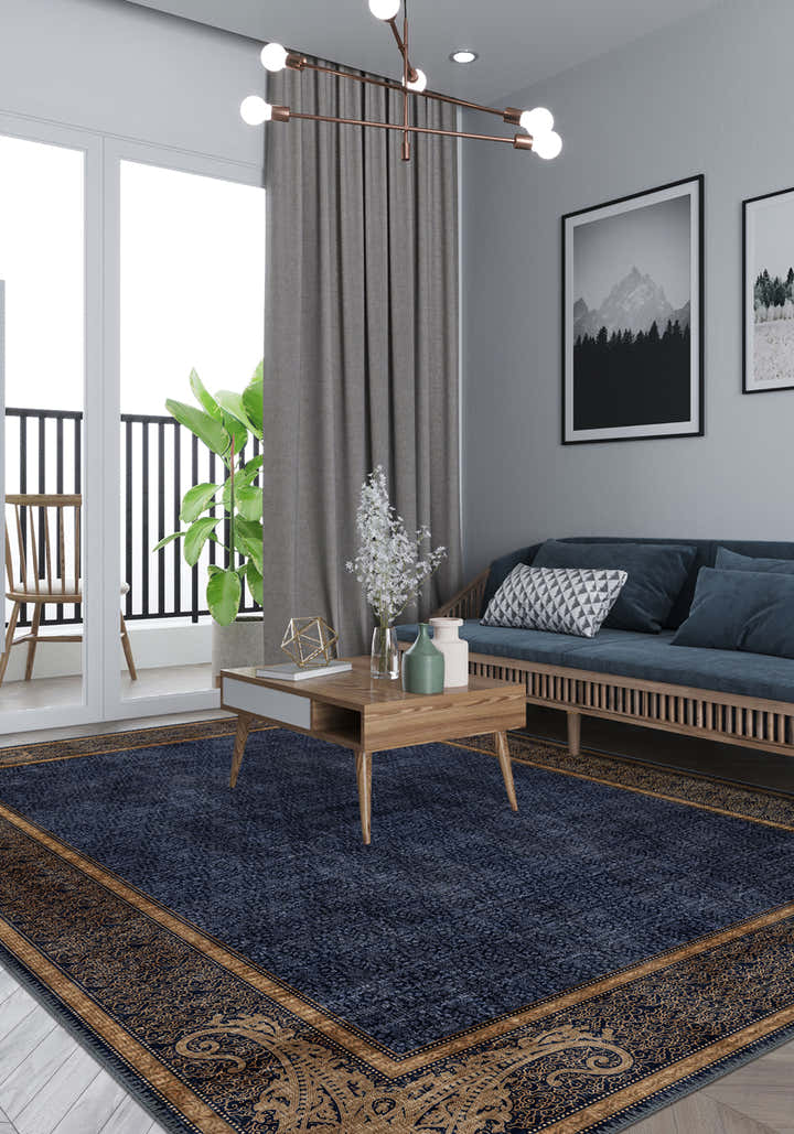 Sultana Navy Victorian Rug