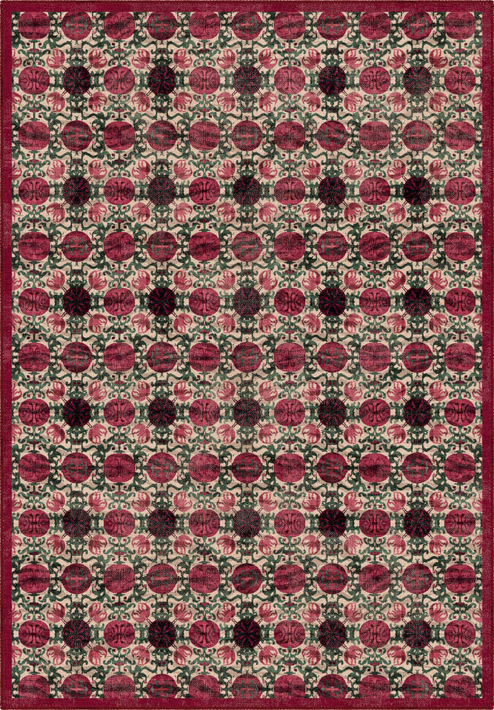 Granada Burgundy Pomegranate Rug