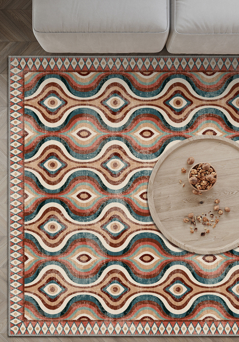 Solara Colorful Retro Rug