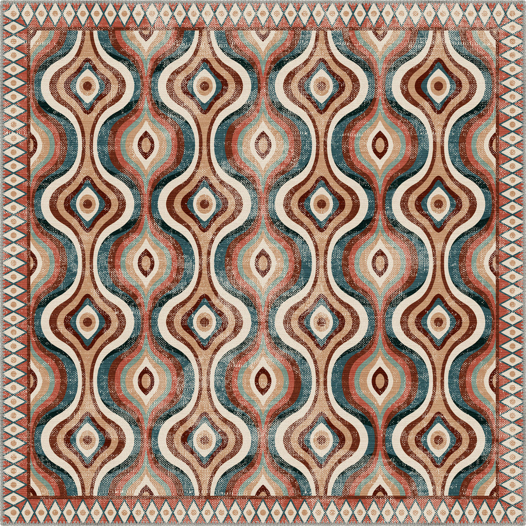 Solara Colorful Retro Rug