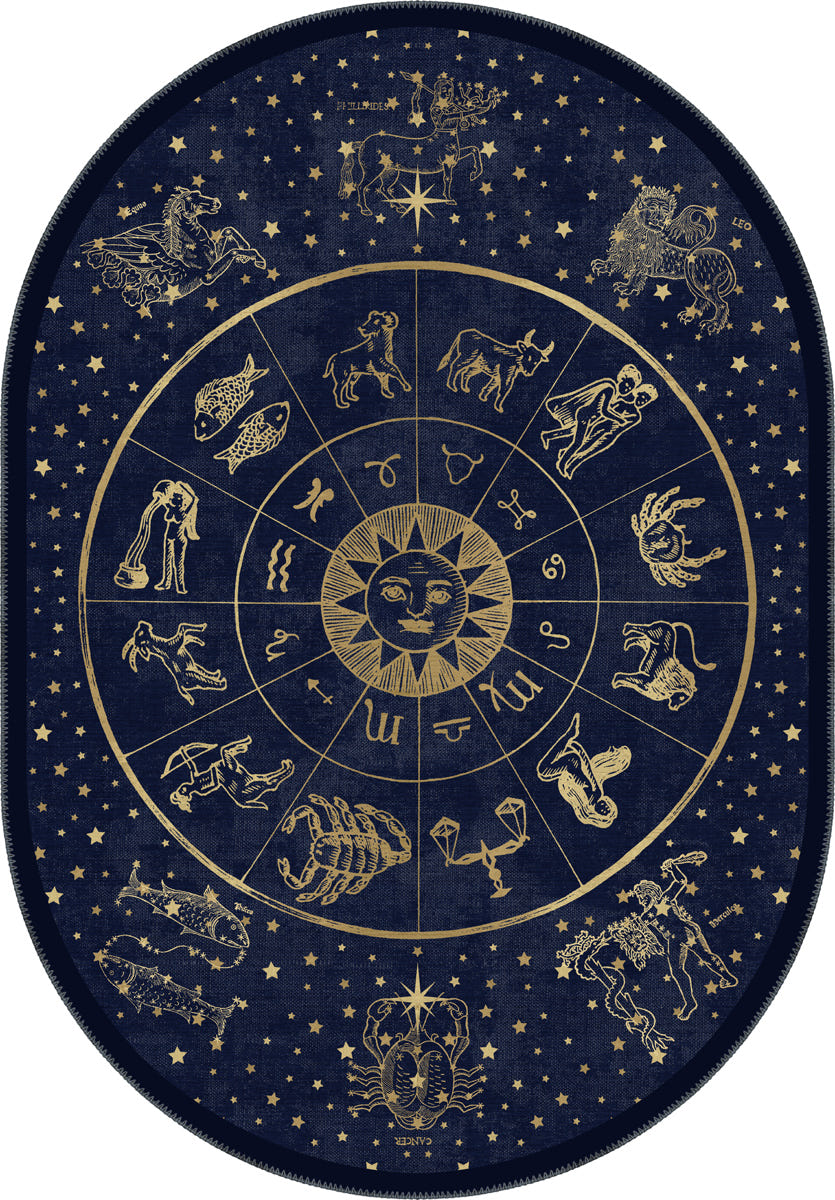 Vega Navy Zodiac Rug