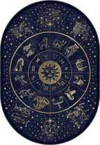Vega Navy Zodiac Rug