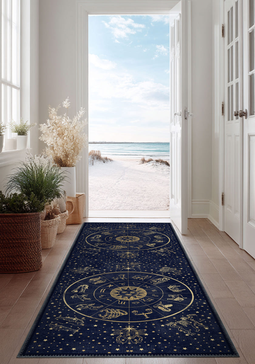 Vega Navy Zodiac Rug