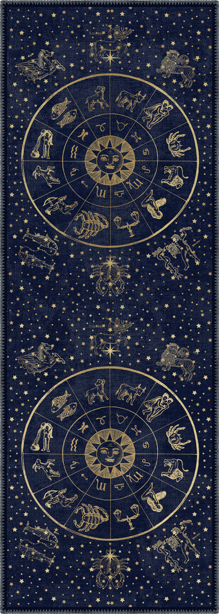 Vega Navy Zodiac Rug