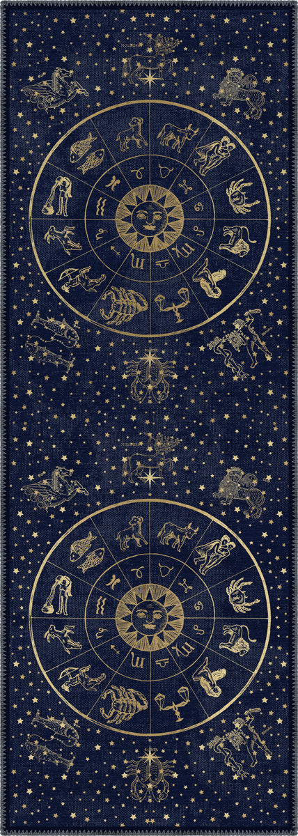 Vega Navy Zodiac Rug