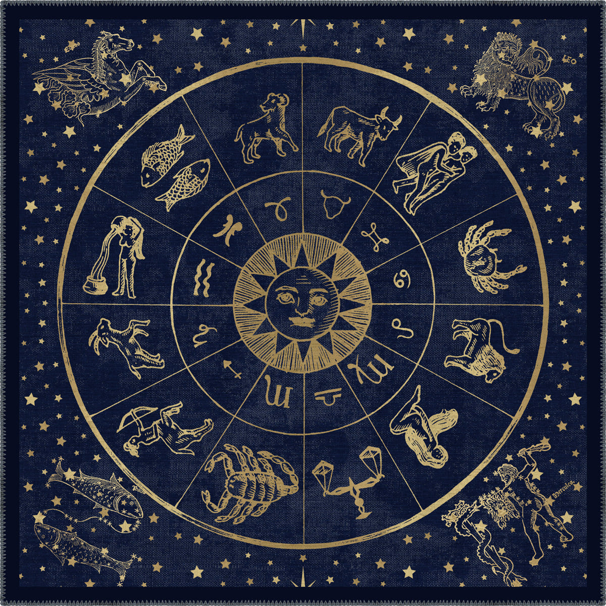 Vega Navy Zodiac Rug