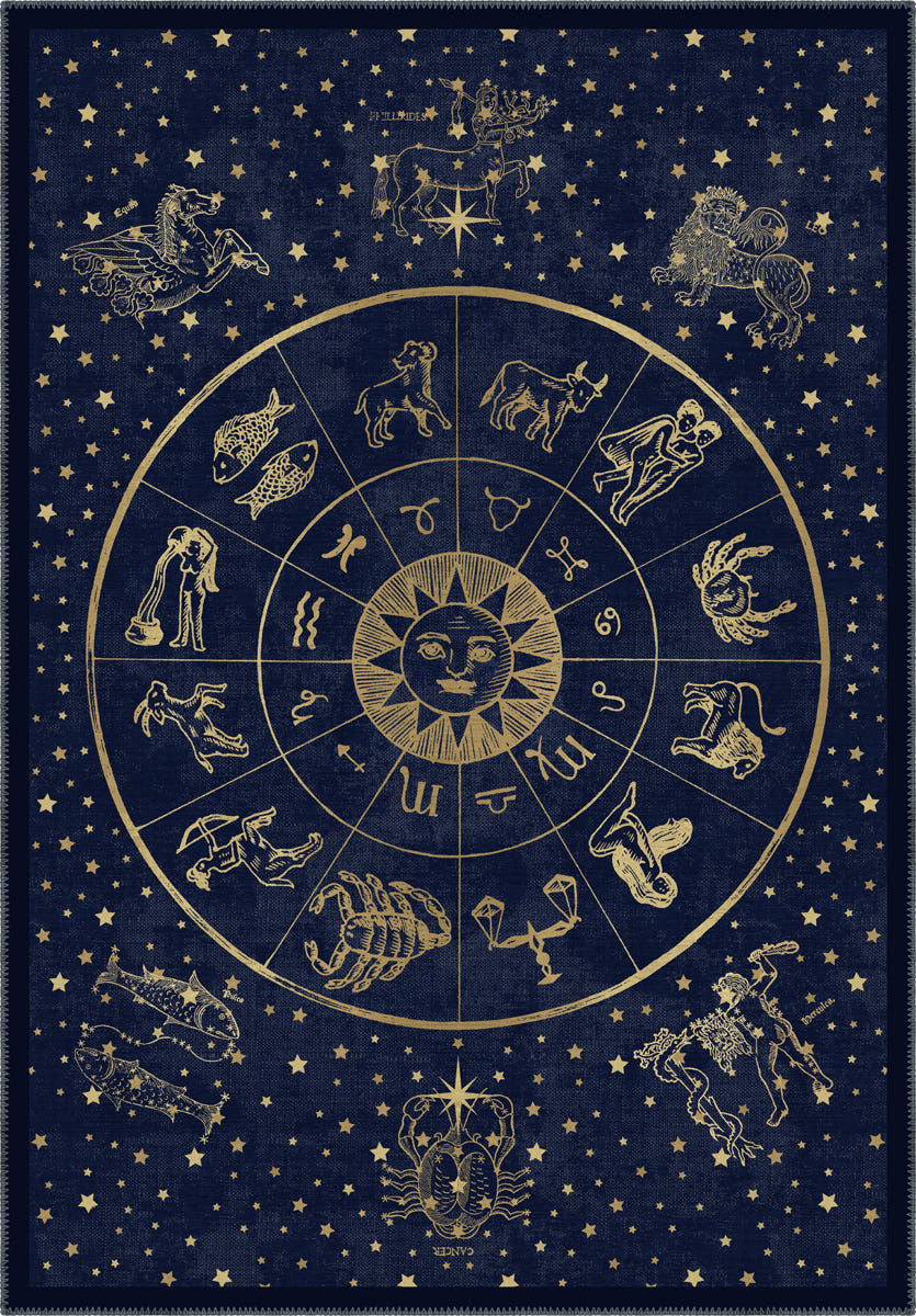 Vega Navy Zodiac Rug
