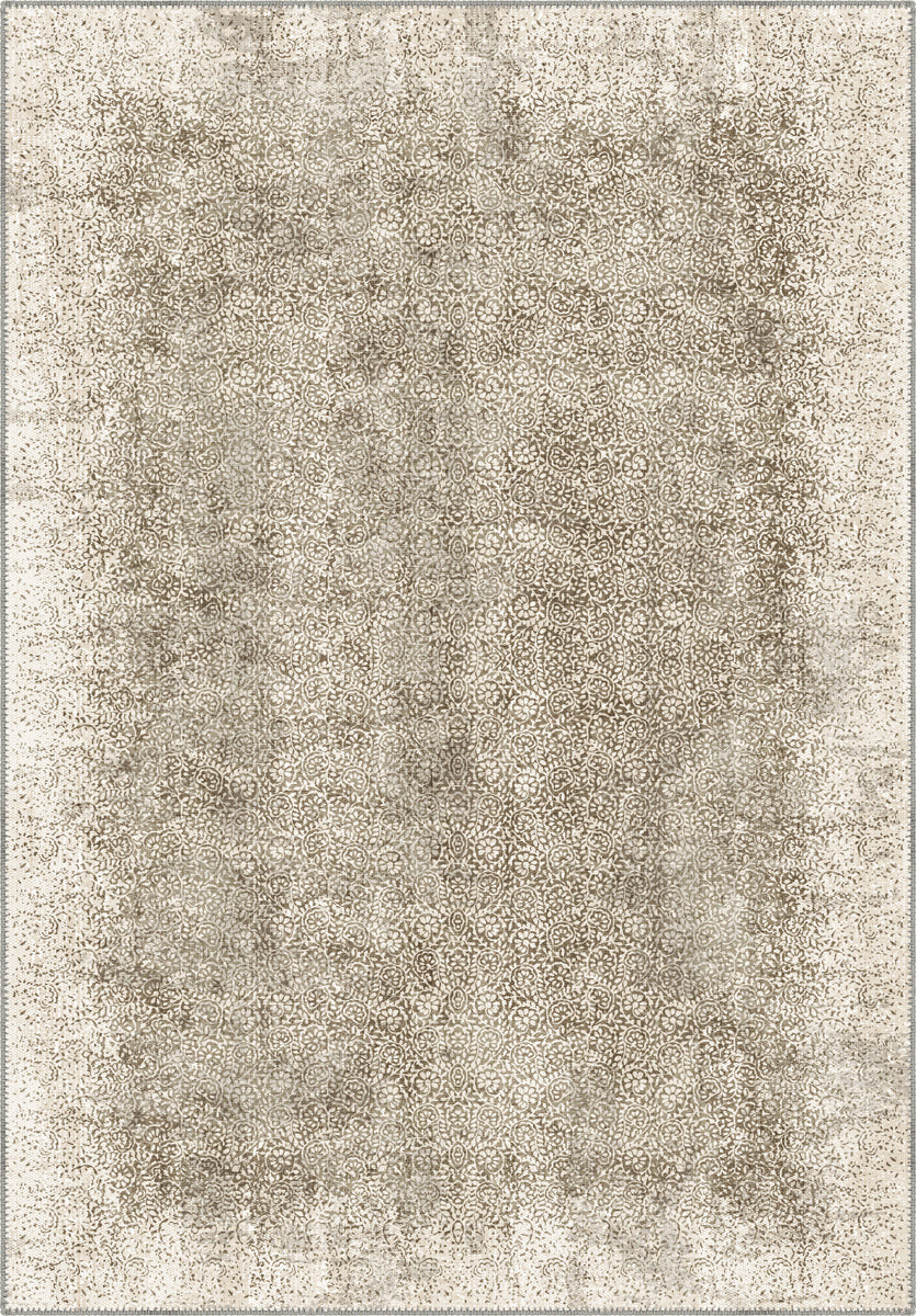 Rosalie Beige Vintage Floral Rug