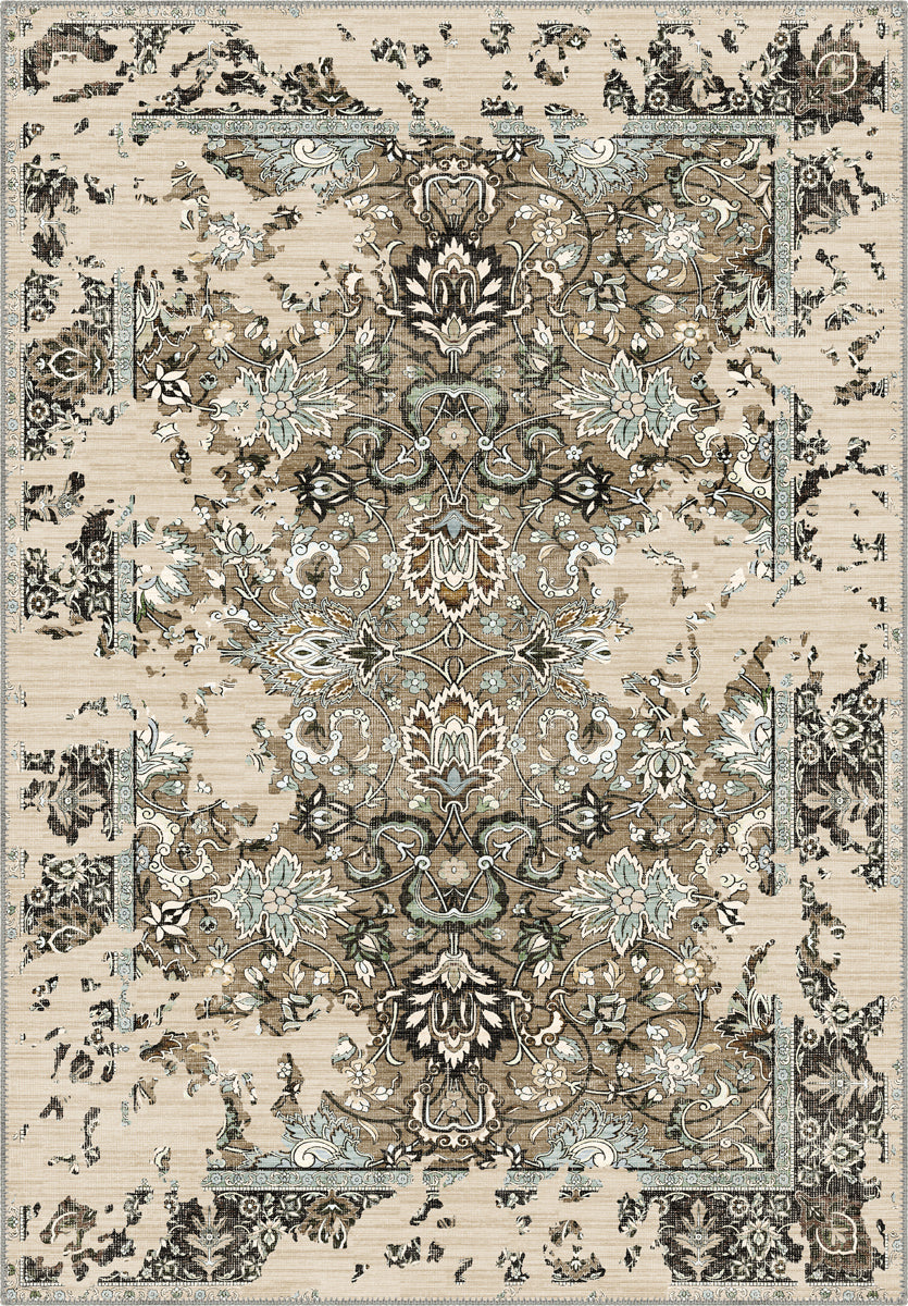 Sorelle Beige Distressed Rug
